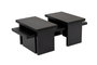 Nordure Mesa de Café Madera Negra 110x30x45 cm Mesa Pequeña 25x39.3x60 cm Tablero Melamina